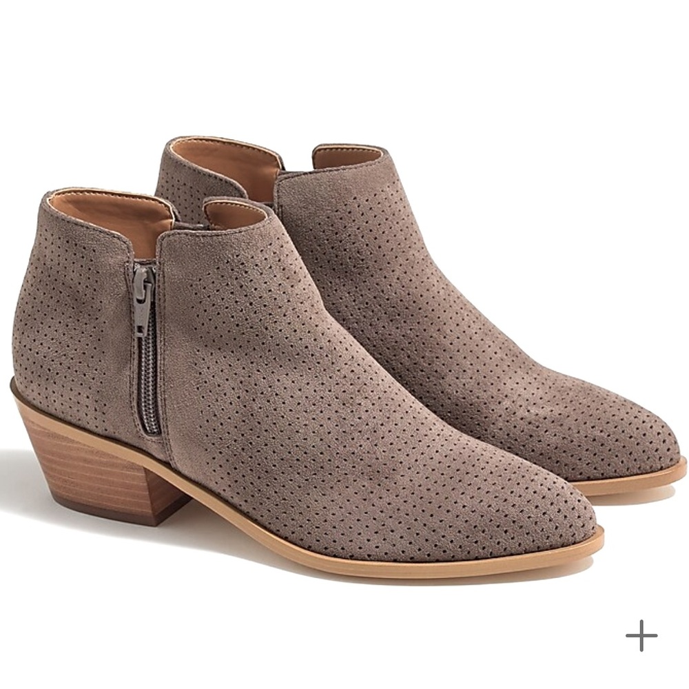 J. Crew Microsuede Ankle Boots NWOT